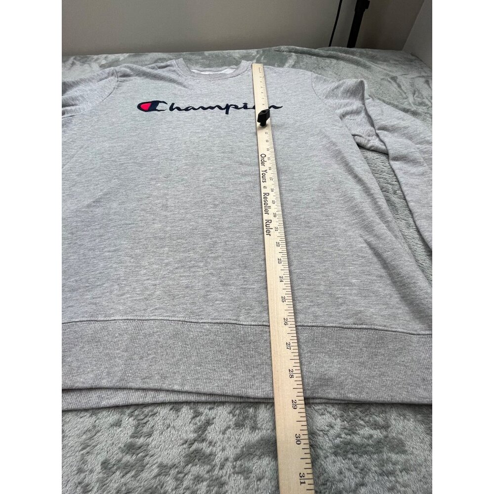 Champion Mens XL Grey Crewneck Sweatshirt Light Weight Pullover 1470782 - Picture 5 of 10